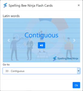 spelling bee flashcards