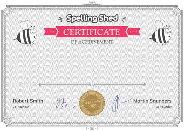 Certificate of achievement