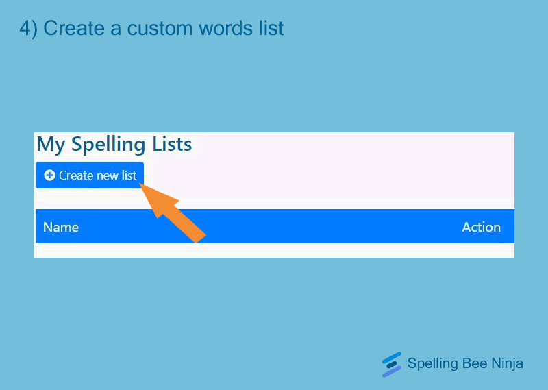 spelling words lists creation