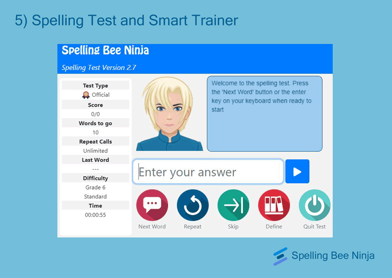 Spelling Test and Smart Trainer